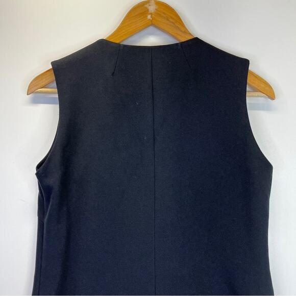 Osman Contrast Wrap Gathered top black navy blue - 8 - Picture 9 of 13